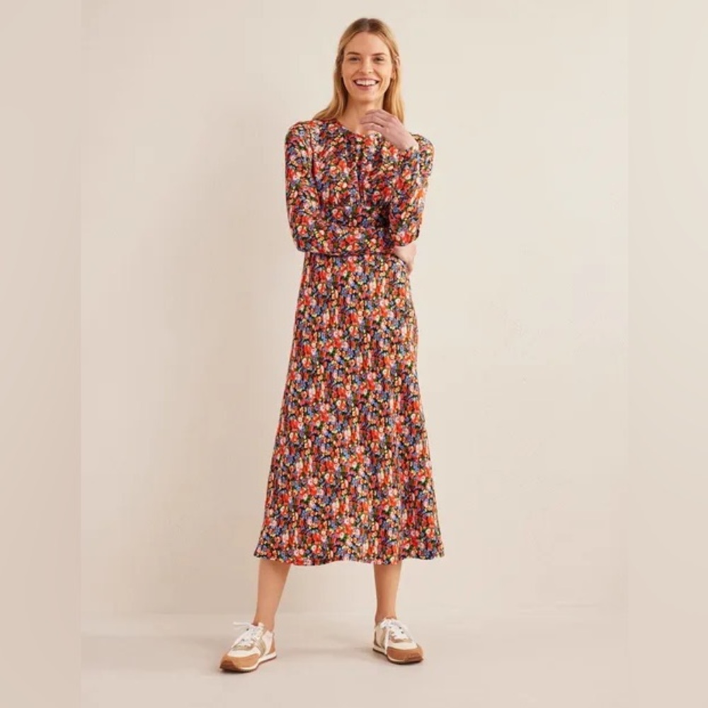 Floral Print Long Sleeve Dress